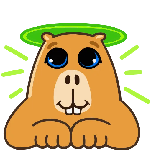 😇 Эмодзи «Капибара-клипер» для Telegram