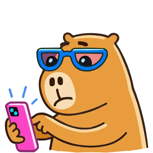 🤓 Эмодзи «Капибара-клипер» для Telegram