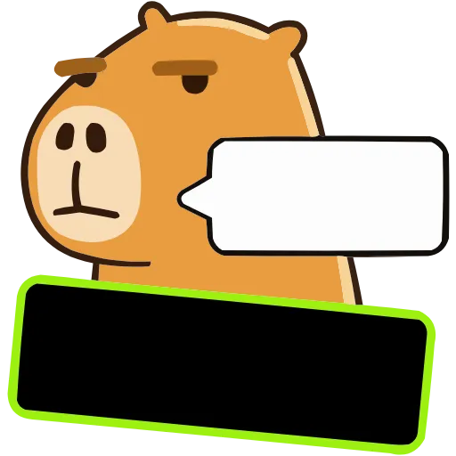 😒 Эмодзи «Капибара-клипер» для Telegram