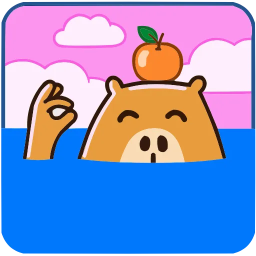 👌 Эмодзи «Капибара-клипер» для Telegram