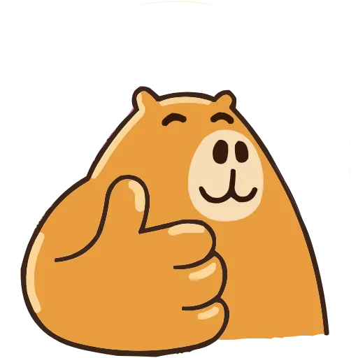 👍 Эмодзи «Капибара-клипер» для Telegram