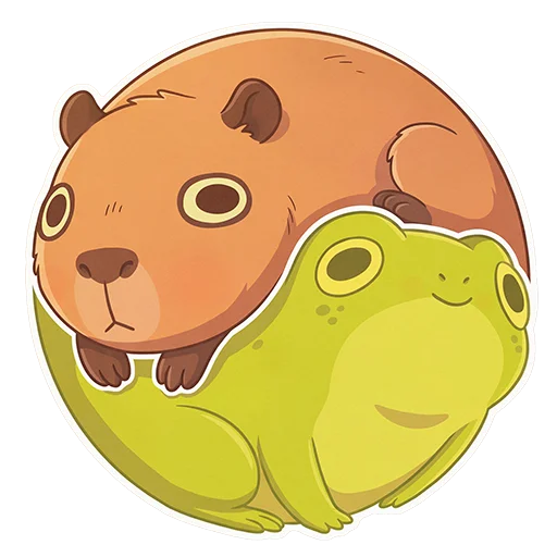 ☯️ Стикер «Capybara Comics» для Telegram