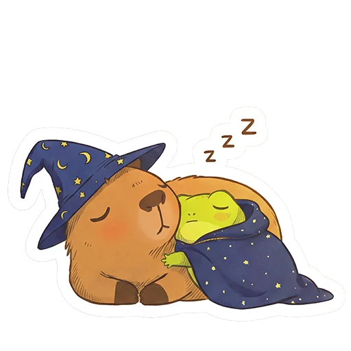 😴 Стикер «Capybara Comics» для Telegram