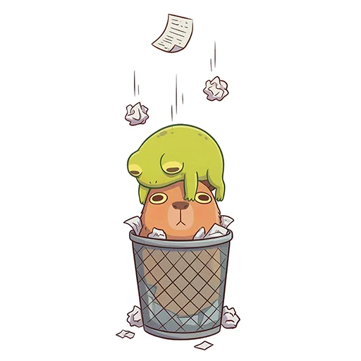 🗑 Стикер «Capybara Comics» для Telegram