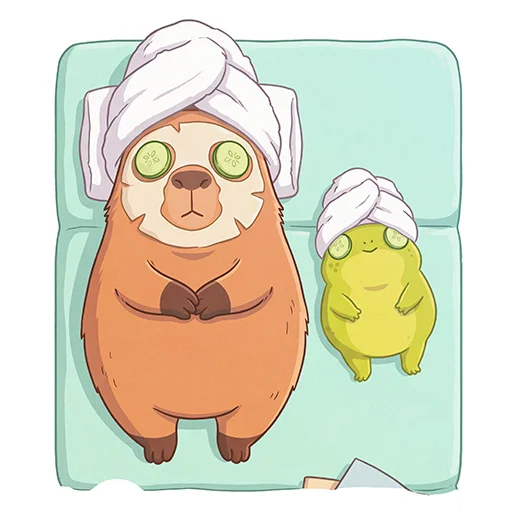 🥒 Стикер «Capybara Comics» для Telegram