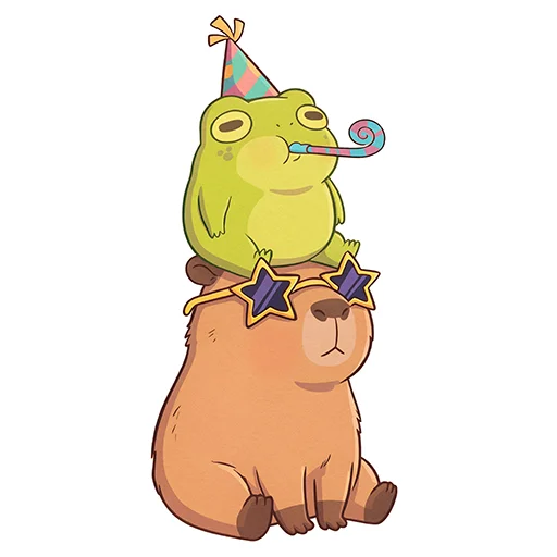 🥳 Стикер «Capybara Comics» для Telegram