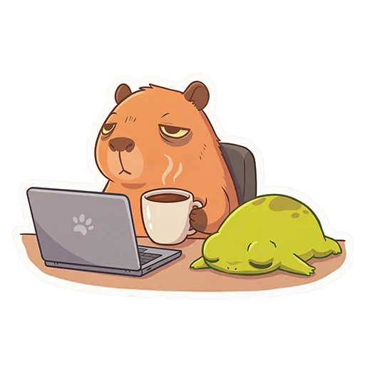 💻 Стикер «Capybara Comics» для Telegram