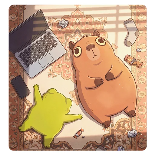 🫠 Стикер «Capybara Comics» для Telegram