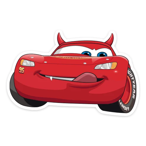 😋 Стикер «Тачки» для Telegram