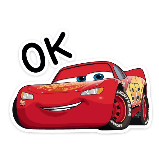 😏 Стикер «Тачки» для Telegram