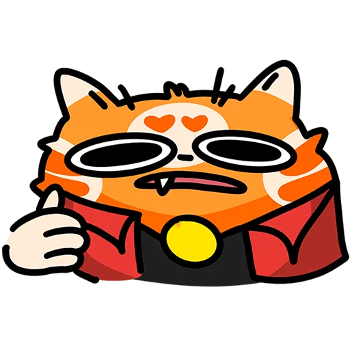 😎 Стикер «Рыжий кот Кешбэкс Без Текста» для Telegram