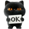 👌 Эмодзи «Угрюмый кот» для Telegram
