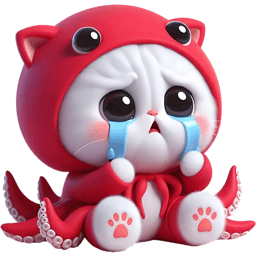 😭 Стикер «Кот кальмар» для Telegram