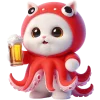 🍻 Эмодзи «Кот кальмар» для Telegram