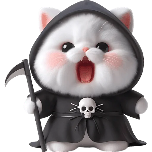 👹 Стикер «Мрачный котик» для Telegram