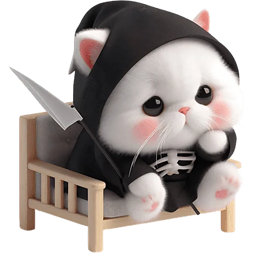 🥺 Стикер «Мрачный котик» для Telegram