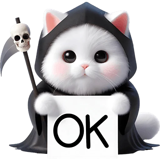 👌 Стикер «Мрачный котик» для Telegram