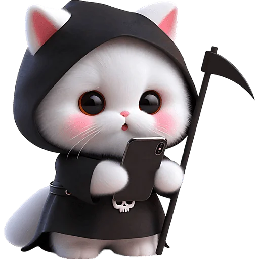 📱 Стикер «Мрачный котик» для Telegram