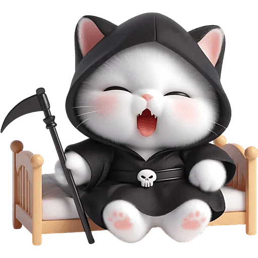 🥱 Стикер «Мрачный котик» для Telegram