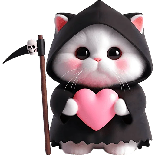🫶 Стикер «Мрачный котик» для Telegram