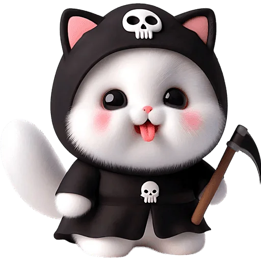 😝 Стикер «Мрачный котик» для Telegram