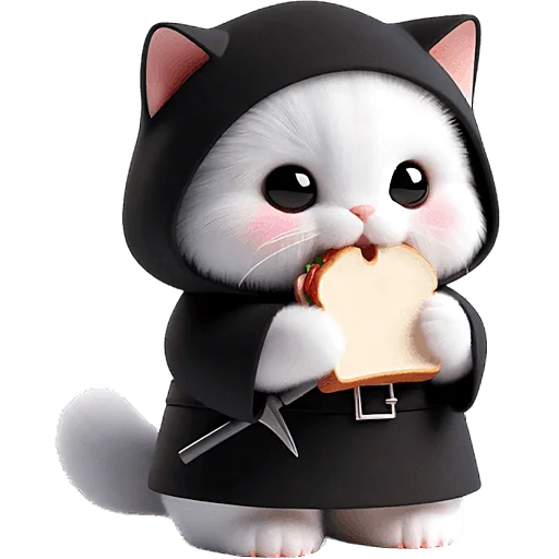 😋 Стикер «Мрачный котик» для Telegram