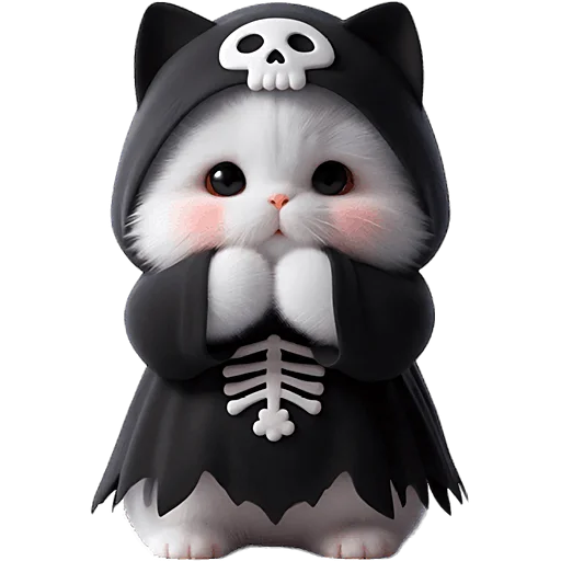 🙏 Стикер «Мрачный котик» для Telegram