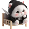🥺 Эмодзи «Мрачный котик» для Telegram