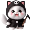 😝 Эмодзи «Мрачный котик» для Telegram