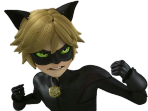 😺 Стикер «Cat Noir - Miraculous» для Telegram