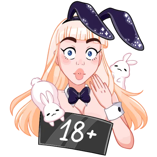 🙊 Эмодзи «Каталина Блэк» для Telegram