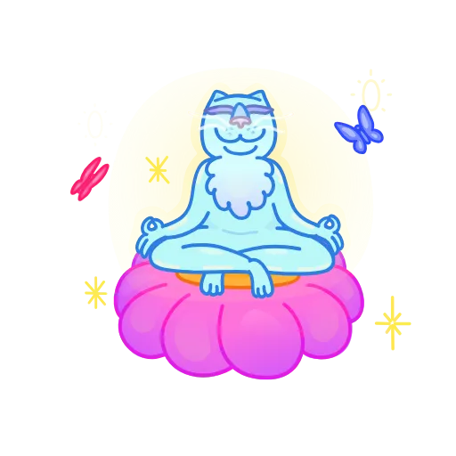 🧘‍♂️ Стикер «Chilled Cat» для Telegram