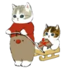 🎄 Эмодзи «Новогодние котики» для Telegram