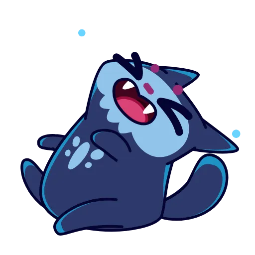 Стикерпак Skull Cat для Telegram — скачать