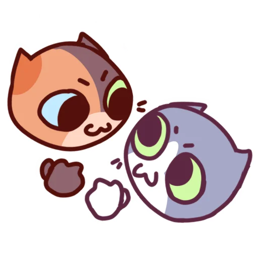 🤝 Стикер «Cat Motions 2 without text» для Telegram