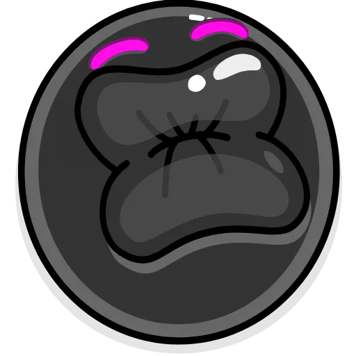 💋 Эмодзи «Black» для Telegram