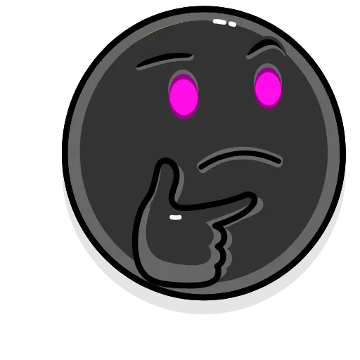🤔 Эмодзи «Black» для Telegram