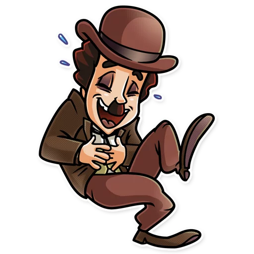 Стикерпак Charlie Chaplin для Telegram — скачать
