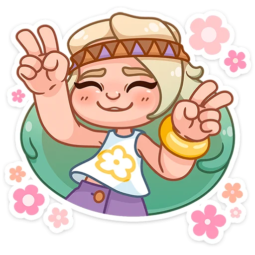 ✌️ Стикер «Ромашка» для Telegram