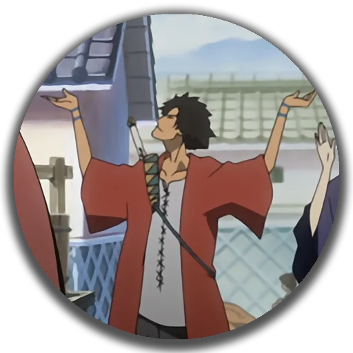 🤥 Стикер «Samurai Champloo - Mugen» для Telegram