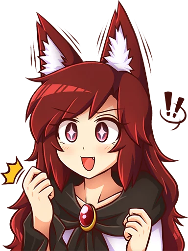 😍 Стикер «Cham&;s Wolf Waifu» для Telegram