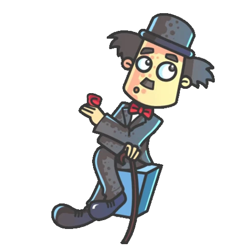 Стикерпак Charlie Chaplin для Telegram — скачать