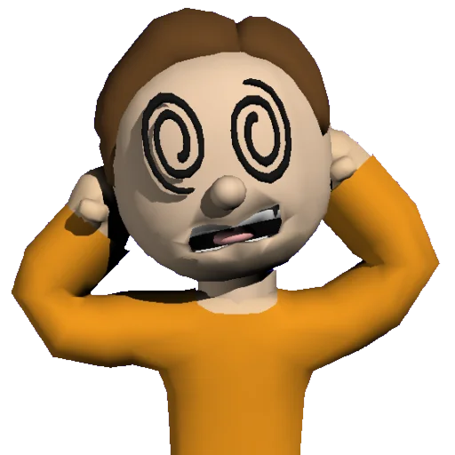 😵‍💫 Стикер «charlie and greenly 3D» для Telegram
