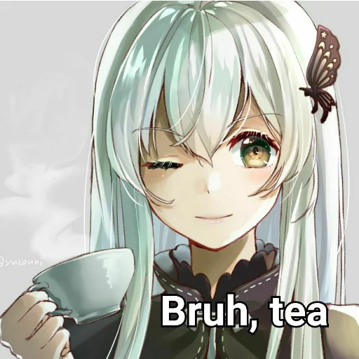 🍵 Стикер «Ехидна и чай (rezero)» для Telegram