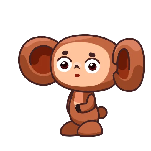 😥 Эмодзи «Чебурашка» для Telegram