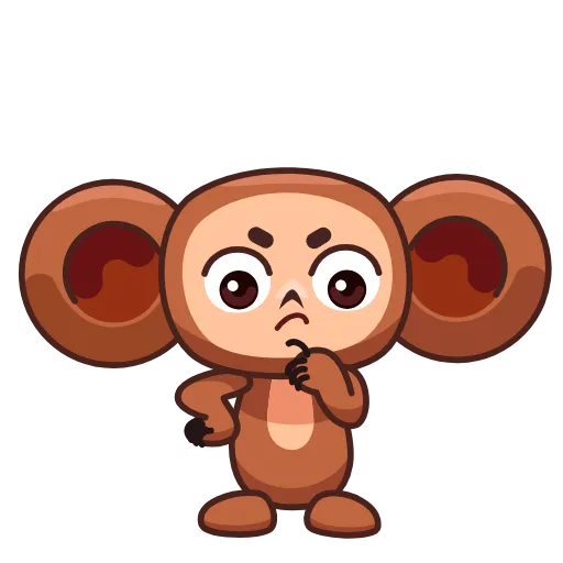 😑 Эмодзи «Чебурашка» для Telegram