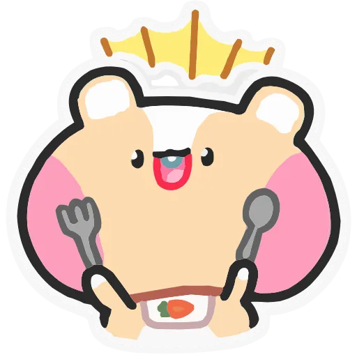 🍽 Эмодзи «Набор эмоджи с хомячком Хомячи из ВК в качестве» для Telegram