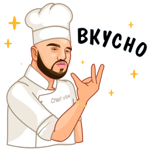 🤌 Стикер «CHEF VIBE» для Telegram