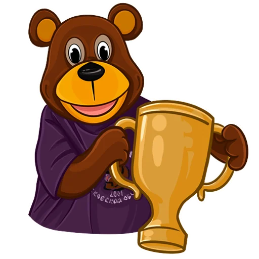 🏆 Стикер «Чеховский Мишка» для Telegram