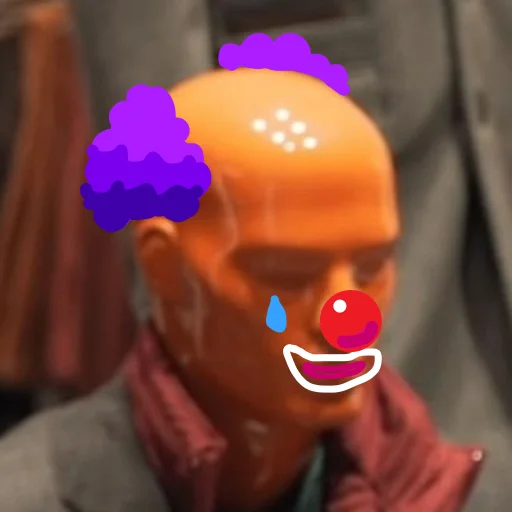 🤡 Стикер «лысый из пластика» для Telegram